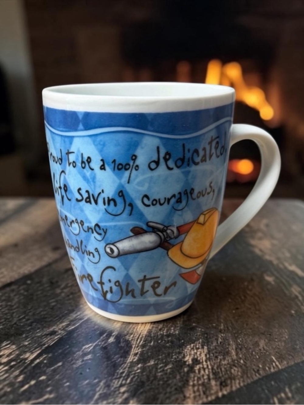 🫶🏻 First In, Last Out Firefighter Ceramic Mug Fine Porcelain